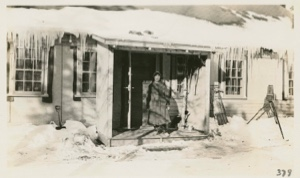 Image: Miriam standing on porch, February 10, 1928